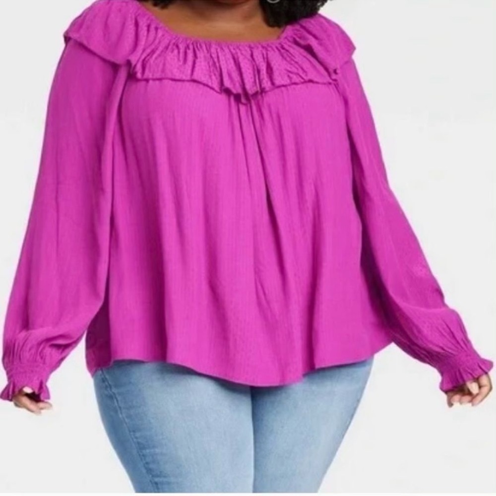 Knox Rose Off the Shoulder Blouse Purple / Pink XL